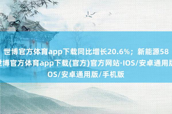 世博官方体育app下载同比增长20.6%；新能源58941辆-世博官方体育app下载(官方)官方网站·IOS/安卓通用版/手机版