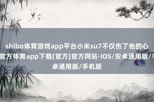 shibo体育游戏app平台小米su7不仅伤了他的心-世博官方体育app下载(官方)官方网站·IOS/安卓通用版/手机版