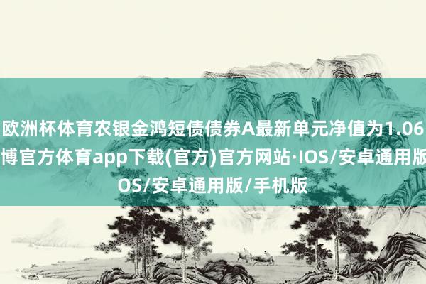 欧洲杯体育农银金鸿短债债券A最新单元净值为1.0638元-世博官方体育app下载(官方)官方网站·IOS/安卓通用版/手机版