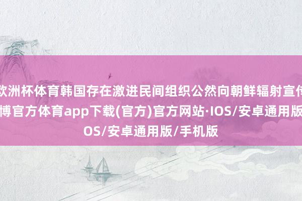 欧洲杯体育韩国存在激进民间组织公然向朝鲜辐射宣传气球-世博官方体育app下载(官方)官方网站·IOS/安卓通用版/手机版