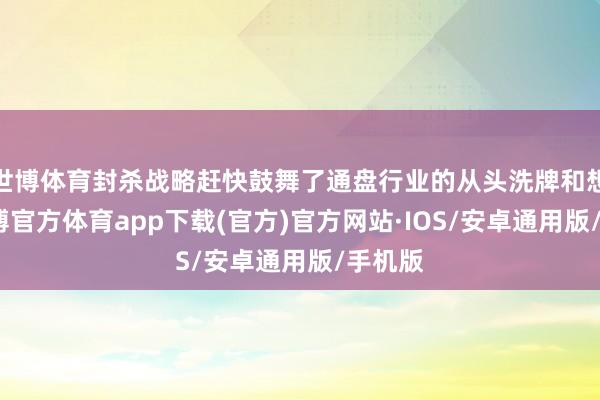 世博体育封杀战略赶快鼓舞了通盘行业的从头洗牌和想考-世博官方体育app下载(官方)官方网站·IOS/安卓通用版/手机版