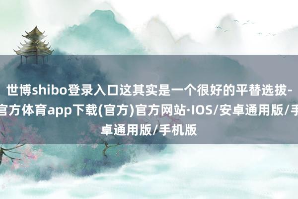 世博shibo登录入口这其实是一个很好的平替选拔-世博官方体育app下载(官方)官方网站·IOS/安卓通用版/手机版