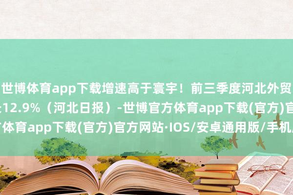 世博体育app下载增速高于寰宇！前三季度河北外贸收支口总值同比增长12.9%（河北日报）-世博官方体育app下载(官方)官方网站·IOS/安卓通用版/手机版