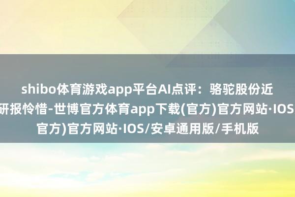 shibo体育游戏app平台　　AI点评：骆驼股份近一个月赢得1份券商研报怜惜-世博官方体育app下载(官方)官方网站·IOS/安卓通用版/手机版