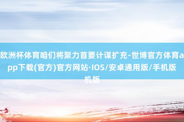 欧洲杯体育咱们将聚力首要计谋扩充-世博官方体育app下载(官方)官方网站·IOS/安卓通用版/手机版