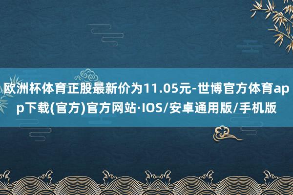 欧洲杯体育正股最新价为11.05元-世博官方体育app下载(官方)官方网站·IOS/安卓通用版/手机版