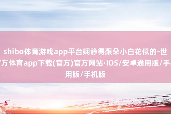 shibo体育游戏app平台娴静得跟朵小白花似的-世博官方体育app下载(官方)官方网站·IOS/安卓通用版/手机版