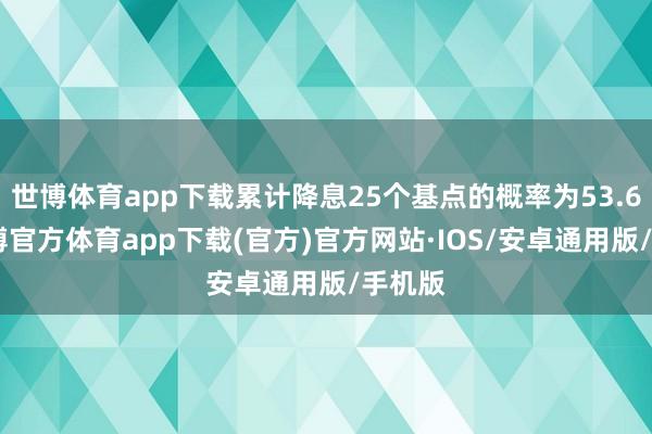 世博体育app下载累计降息25个基点的概率为53.6%-世博官方体育app下载(官方)官方网站·IOS/安卓通用版/手机版