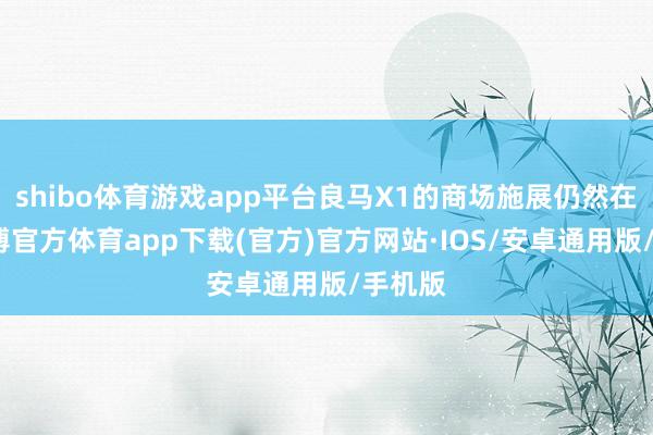 shibo体育游戏app平台良马X1的商场施展仍然在线-世博官方体育app下载(官方)官方网站·IOS/安卓通用版/手机版