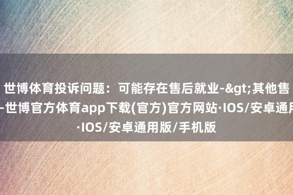 世博体育投诉问题：可能存在售后就业->其他售后就业问题-世博官方体育app下载(官方)官方网站·IOS/安卓通用版/手机版