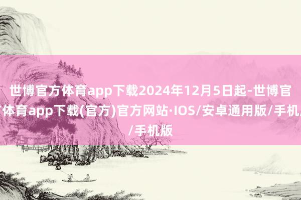 世博官方体育app下载2024年12月5日起-世博官方体育app下载(官方)官方网站·IOS/安卓通用版/手机版