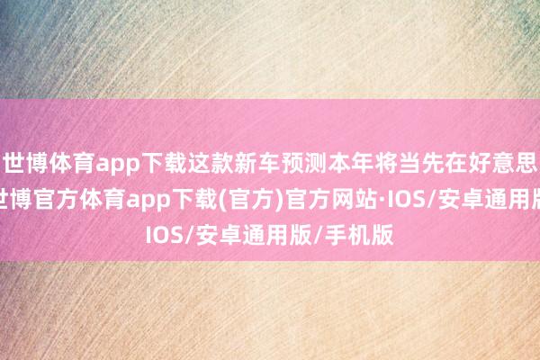 世博体育app下载这款新车预测本年将当先在好意思国销售-世博官方体育app下载(官方)官方网站·IOS/安卓通用版/手机版