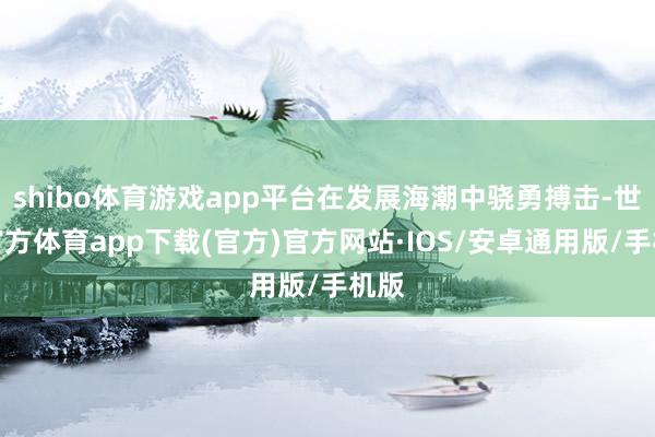 shibo体育游戏app平台在发展海潮中骁勇搏击-世博官方体育app下载(官方)官方网站·IOS/安卓通用版/手机版